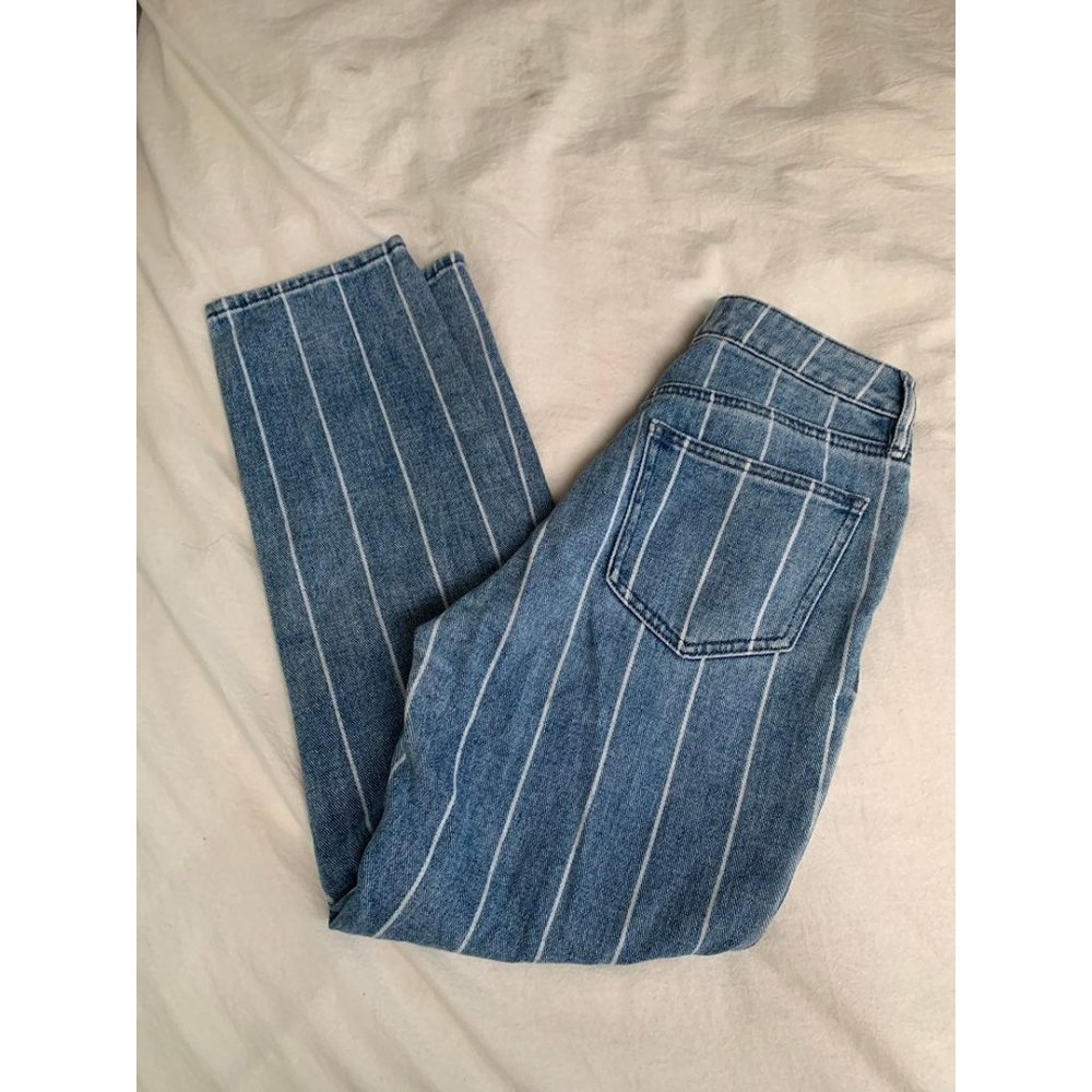PacSun Mom jeans window pane striped cropped 23 straight - Picture 5 of 12